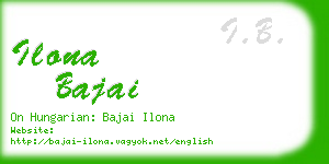 ilona bajai business card